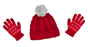 赤い帽子と手袋