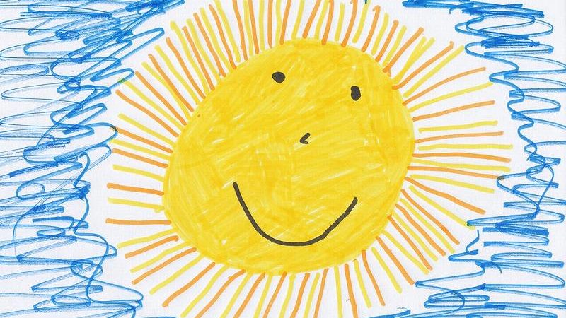 子供が描いた太陽の絵